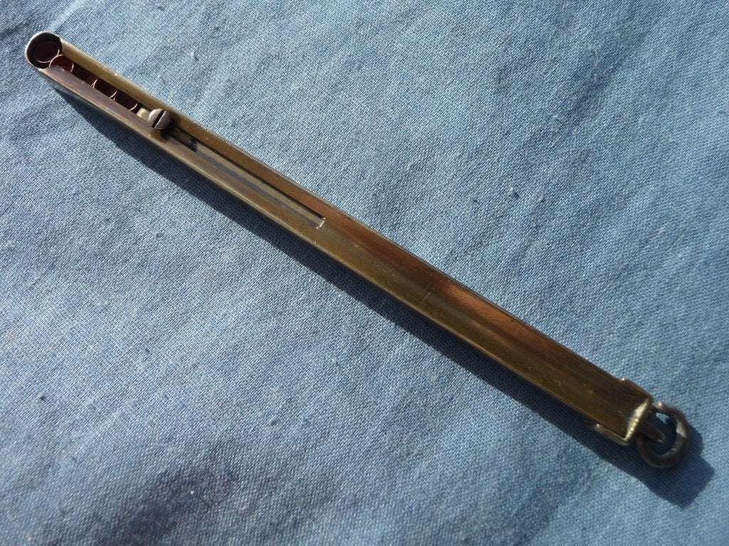 Antieke PERCUSSIE CAP DISPENSER "Straight Line" voor Geweer, Ophalen of Verzenden