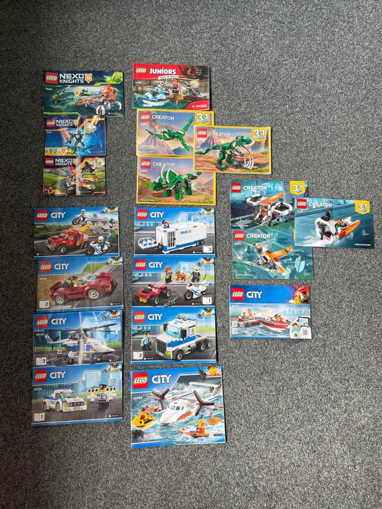 Grote partij LEGO met handleiding en trein, Ophalen, Gebruikt, Overige merken