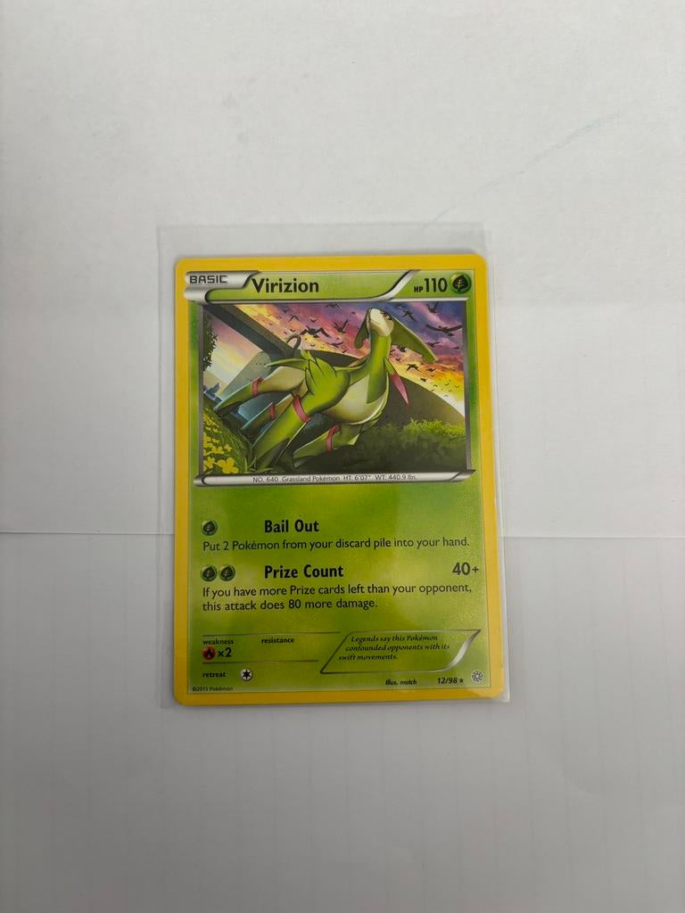 Pokemon Virizion 12/98 normaal, Ophalen of Verzenden, Nieuw, Losse kaart, Foil