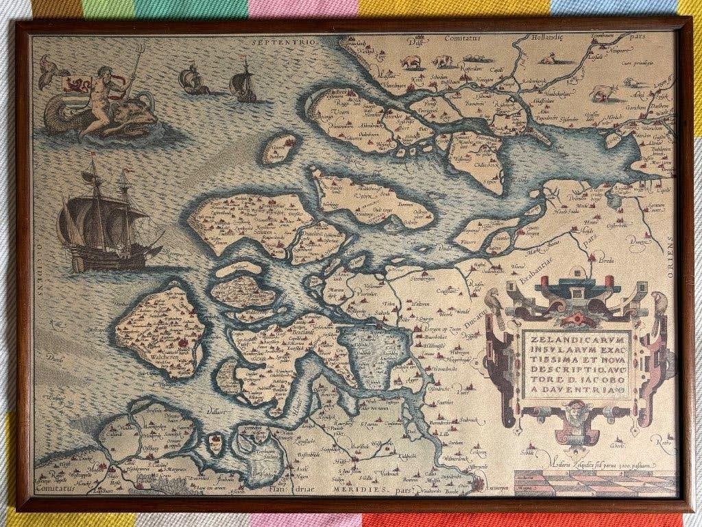 Kaart van Zeeland, Ophalen of Verzenden, Landkaart, 1800 tot 2000, Nederland