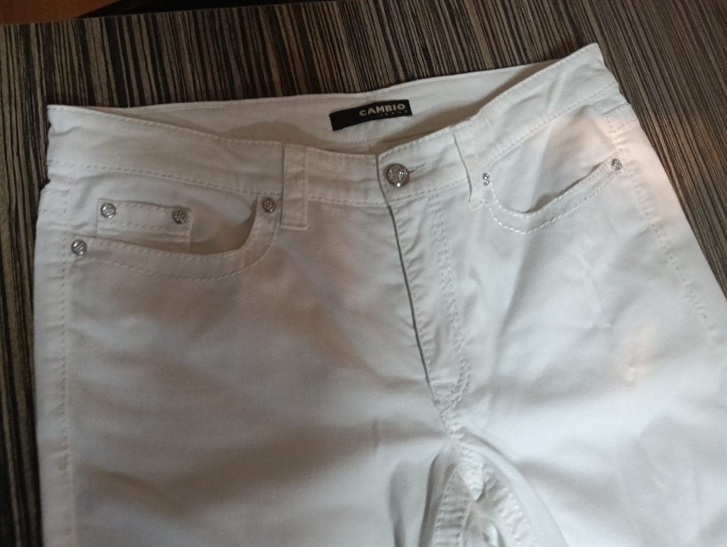 dames driekwart broek wit cambio, Cambio, Verzenden, Wit, Zo goed als nieuw