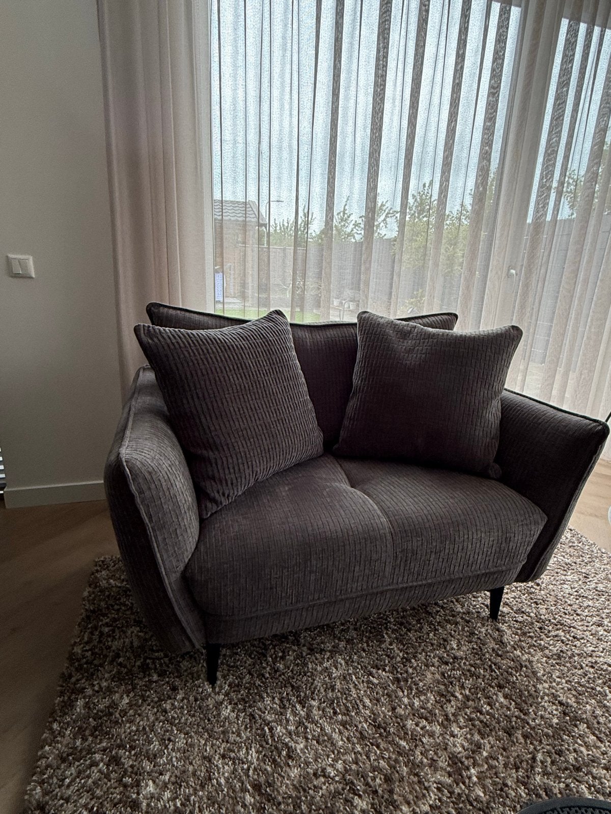 Bommel Wonen 1,5-zitsbank Rhythm - Topaz Charcoal, Huis en Inrichting, Ophalen, Overige maten, 75 tot 100 cm, Zo goed als nieuw
