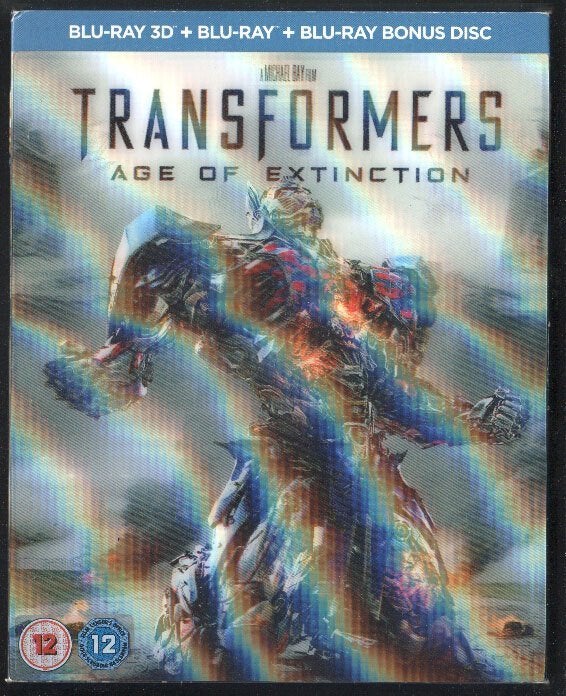 Transformers Age of Extinction 3D+2D, 3D SLIPCOVER BR NLsubs, Spaans, Gebruikt, Film, Ophalen of Verzenden