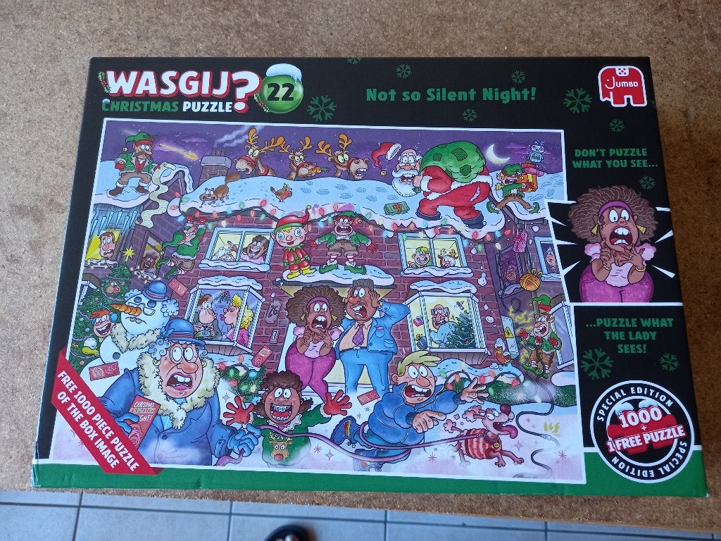 Wasgij puzzel 22 kerst, Ophalen, 500 t/m 1500 stukjes, Zo goed als nieuw, Legpuzzel