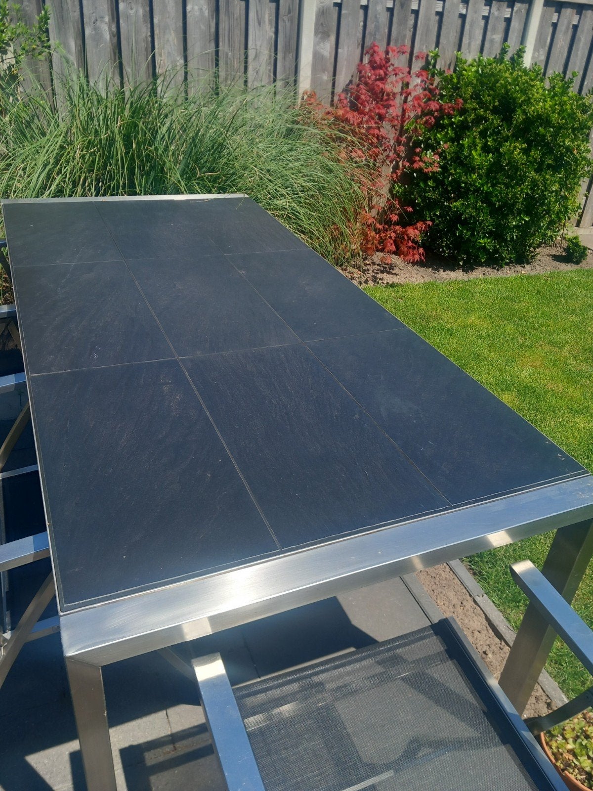 Te koop: prachtige rvs tuinstel, Tuin en Terras, Ophalen, Rvs