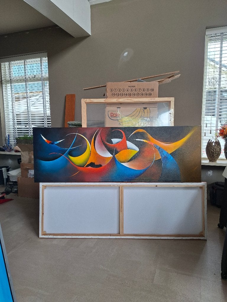 Schildersdoeken nieuw 3D 50 x 150 cm 2 stuks, Ophalen, Nieuw, Doek