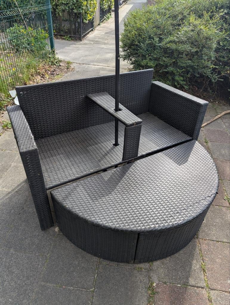 Loungeset met parasol, Tuin en Terras, Ophalen, Gebruikt