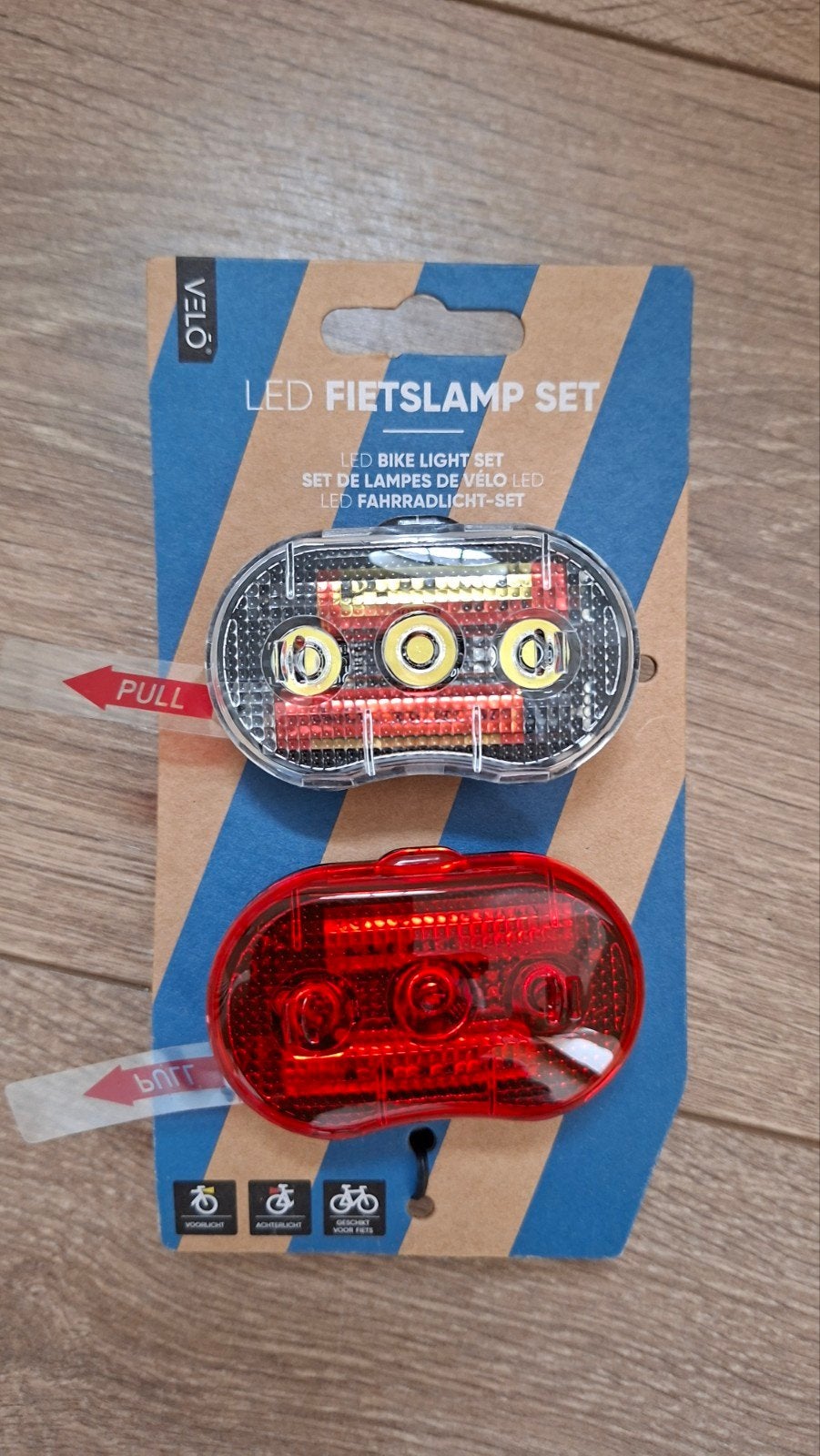 LED Fietslamp Set - Voor- en Achterlicht, Ophalen, Nieuw, Batterij, Verlichtingsset