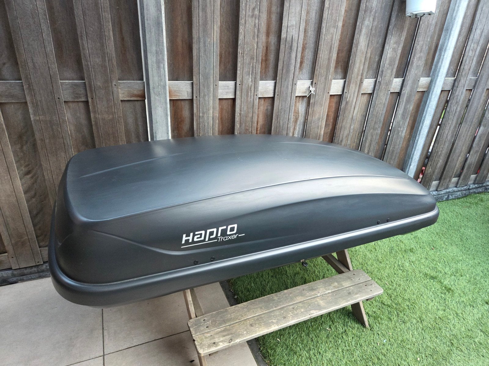 Hapro Traxer 5.6 dakkoffer Antraciet 370 Liter, Ophalen, Zo goed als nieuw