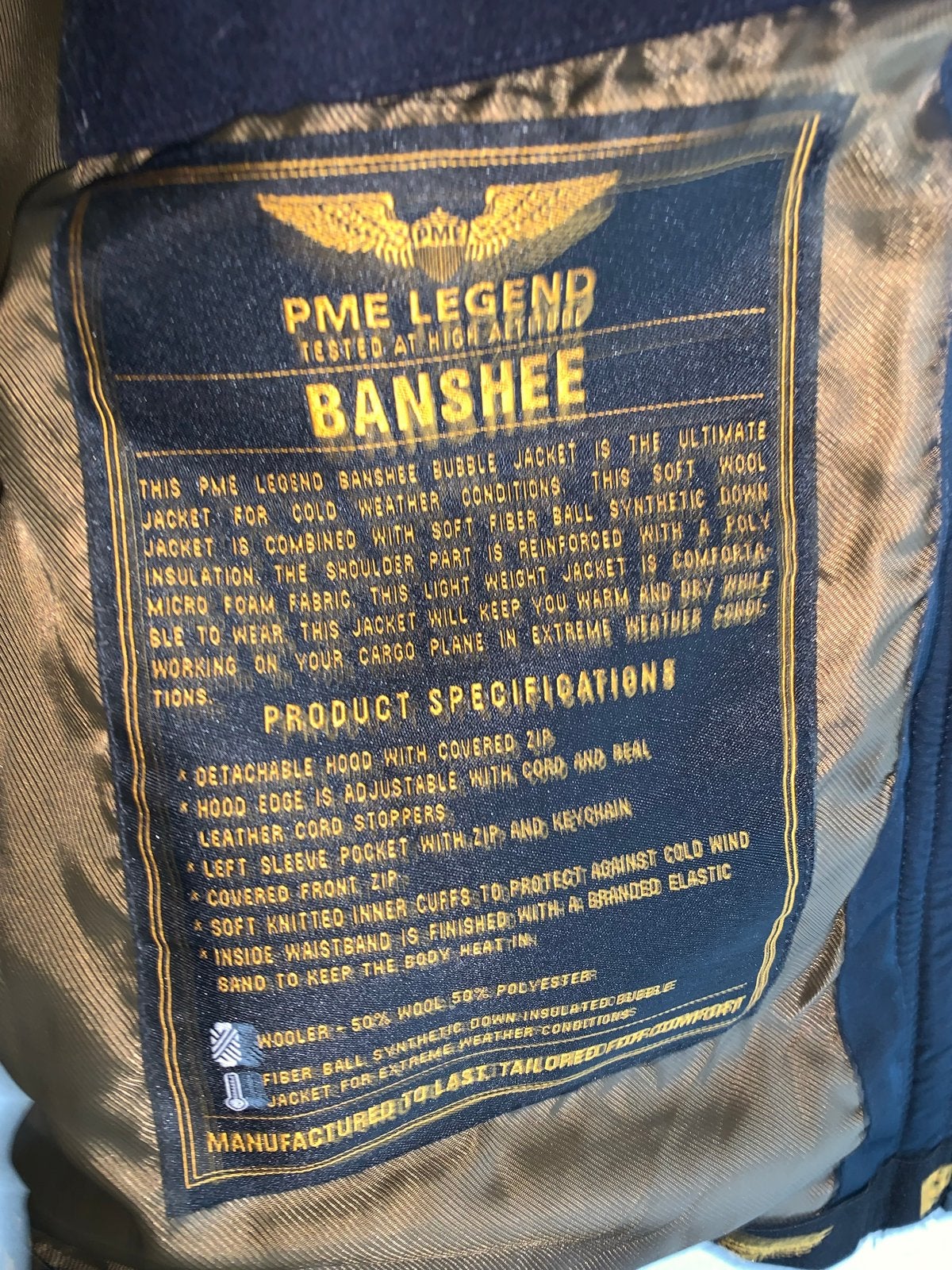 PME Legend Banshee Bubble Jacket - XL - Zo goed als nieuw, Ophalen of Verzenden, Zo goed als nieuw, Maat 56/58 (XL), Blauw