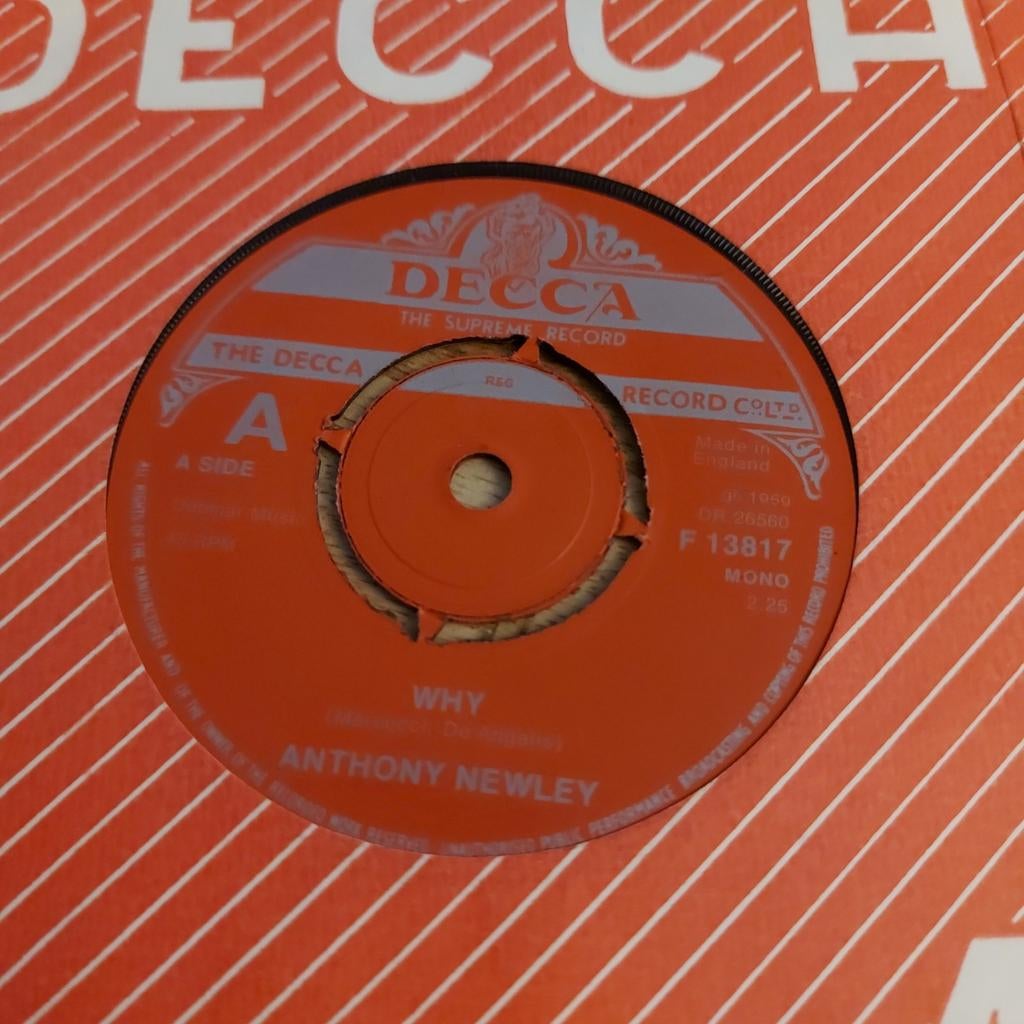 Anthony newley  / why, Ophalen of Verzenden, Zo goed als nieuw, Pop