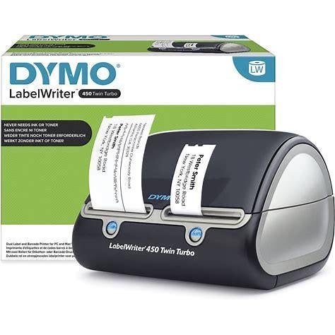Dymo 450 Twin Turbo incl. 4 rollen stickers, Computers en Software, Ophalen of Verzenden, Zo goed als nieuw, Etiket, DYMO