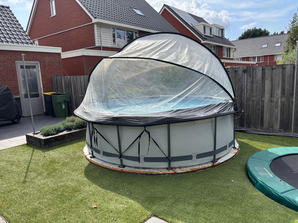 Bestway Steel Pro MAX zwembad met warmtepomp, Ophalen, Gebruikt, 80 tot 120 cm, Rond