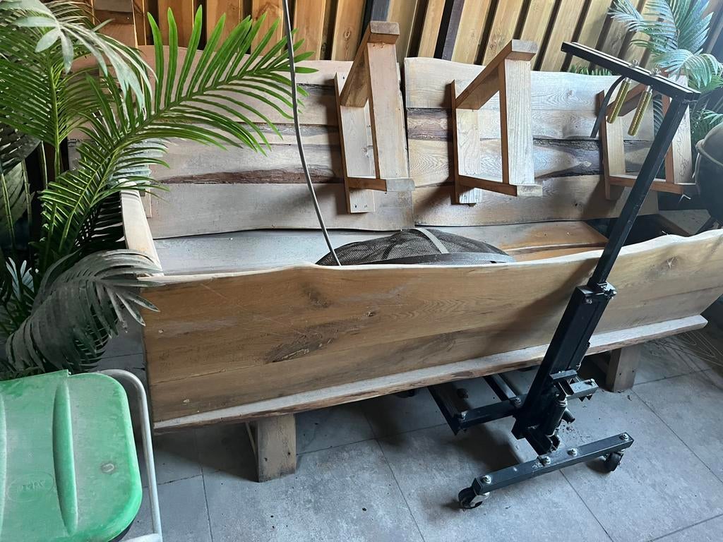 Tuinmeubel eikenhout, Tuin en Terras, Tuinsets en Loungesets, Ophalen of Verzenden, Zo goed als nieuw, Bank