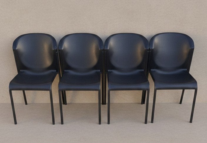 20 x Kembo Vintage stoelen zwart kantine kantoor horeca, Kunststof, Zwart, Ophalen of Verzenden, Zo goed als nieuw