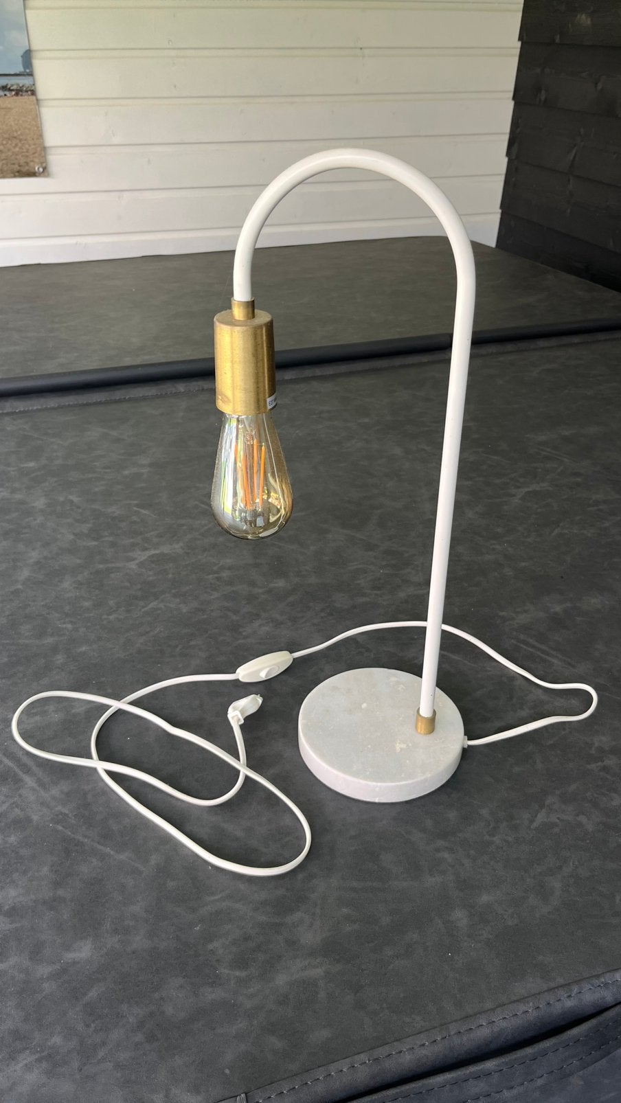 Lamp met marmer voet, Ophalen of Verzenden, Zo goed als nieuw, Minder dan 50 cm