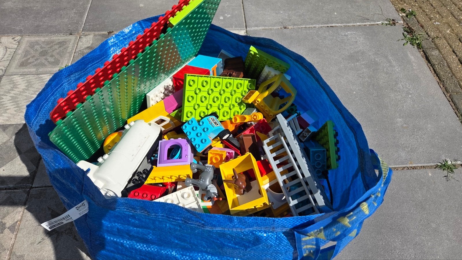 Mega zak duplo incl grondplaten, Ophalen, Gebruikt