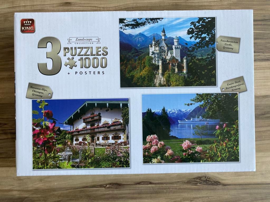3 Landscape Collection Puzzles, Hobby en Vrije tijd, Denksport en Puzzels, Zo goed als nieuw, Legpuzzel, 500 t/m 1500 stukjes