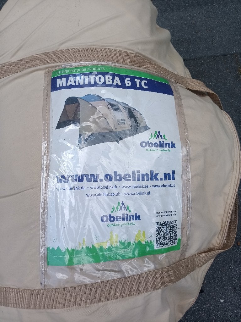 Tunnel tent Obelink Manitoba 6, Ophalen, Gebruikt, Tot en met 4
