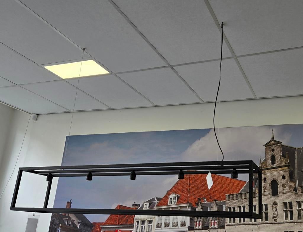 Ztahl Rimini hanglamp 5-lichts, 170 cm, RAL9005 structuur, Ophalen, Modern, Industrieel, Nieuw, Metaal