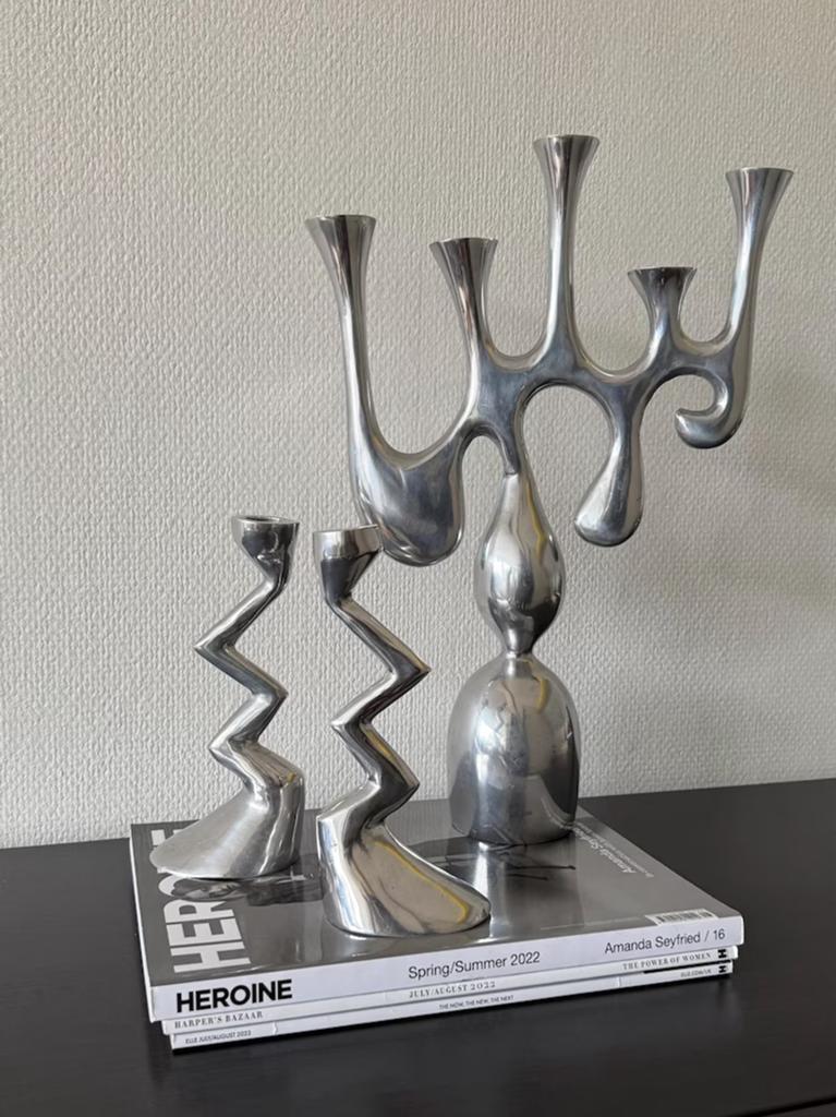 Matthew Hilton zigzag kandelaars SCP vintage jaren 80 design, Overige materialen, Matthew Hilton voor SCP England, ?, Zo goed als nieuw
