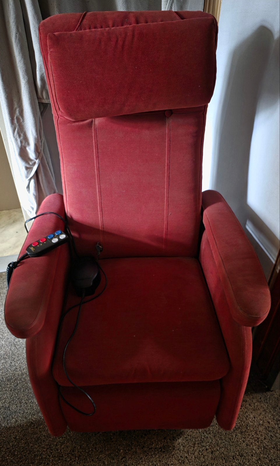 Elektrische relaxfauteuil met voetensteun, Ophalen, Gebruikt, Modern, Comfort, 75 tot 100 cm