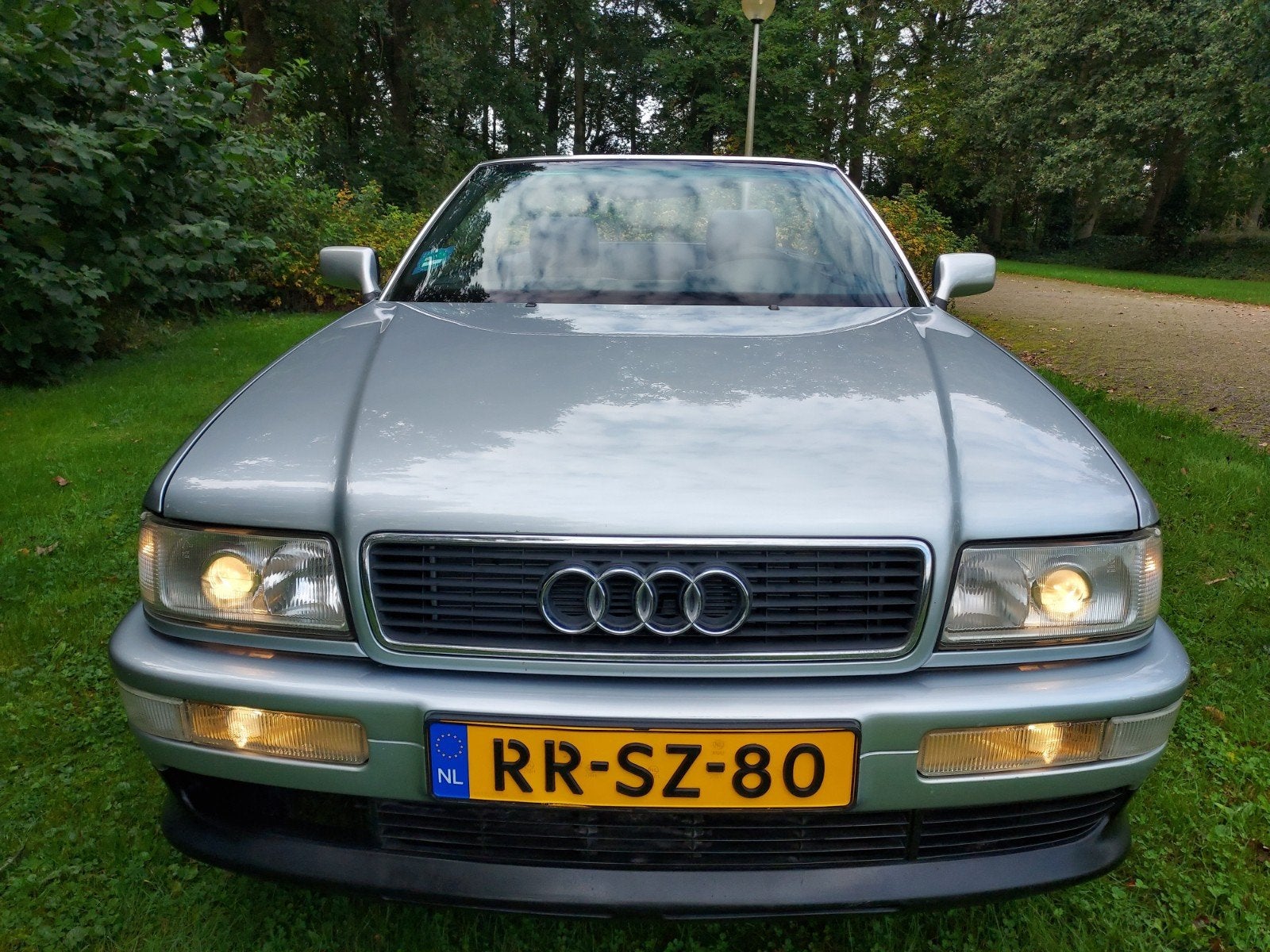 Audi 80 cabriolet 2.6 V6 automaat 1997 211.264 km, Auto's, Leder en Stof, Origineel Nederlands, Blauw, 6 cilinders