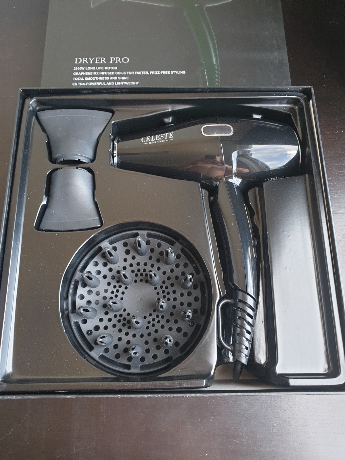 Celeste Dryer Pro Föhn - 2200W borstelloze motor, Ophalen of Verzenden, Nieuw, Föhn of Haardroger