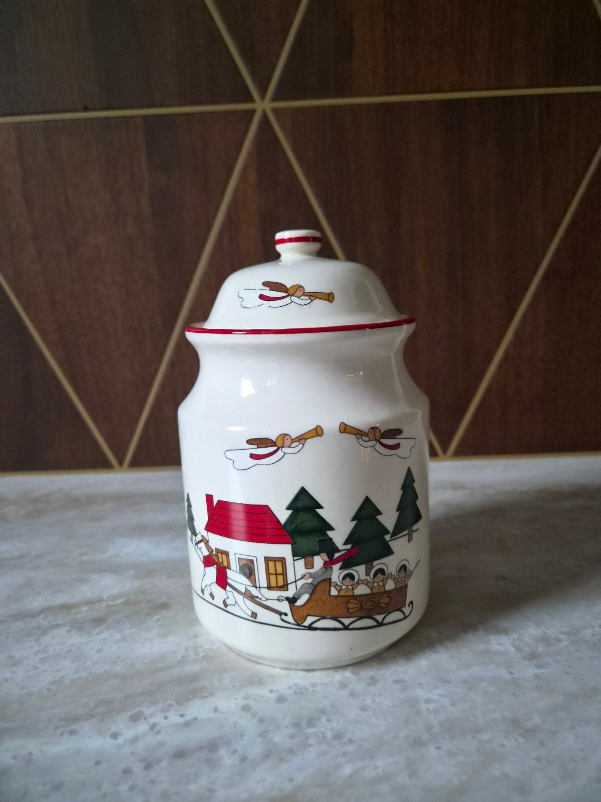 Mason's Christmas Village voorraadpot kerstservies, Ophalen of Verzenden