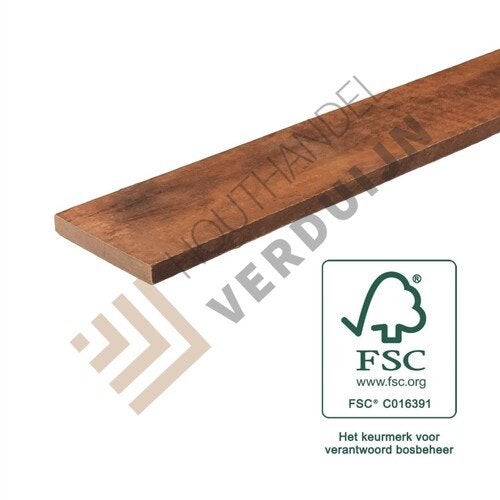 FSC 100% Plank AV fijnbezaagd 20 x 150 x 5500 mm, Planken, Nieuw, Ophalen of Verzenden, Hardhout