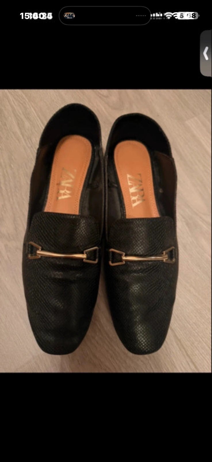 Zara loafers / schoen in maat 39, Ophalen of Verzenden, Gedragen, Zwart, Instappers