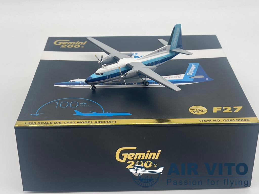 KLM F27 gemini200 schaalmodel diecast 1:200 NLM Cityhopper, Verzamelen, Luchtvaart en Vliegtuigspotten, Schaalmodel, -, -, Nieuw
