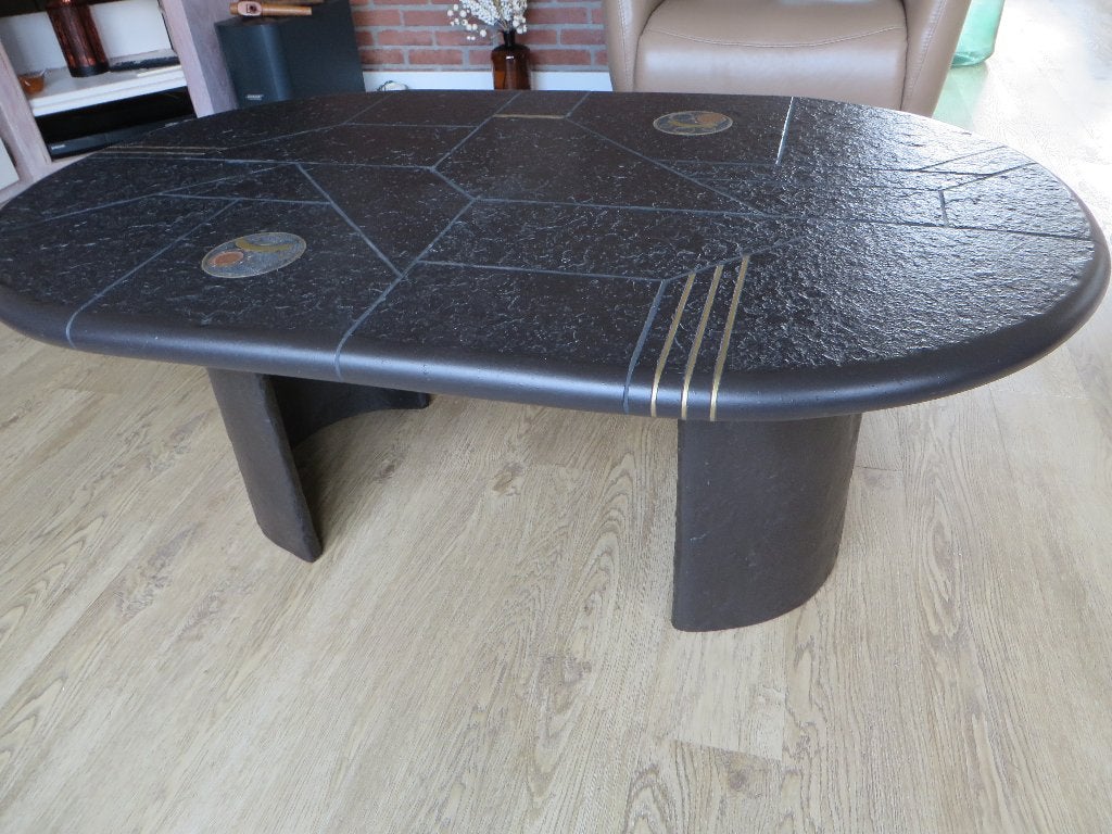 Vintage Salontafel naar ontwerp van Paul Kingma Design, Ophalen, Overige materialen, 100 tot 150 cm, Design