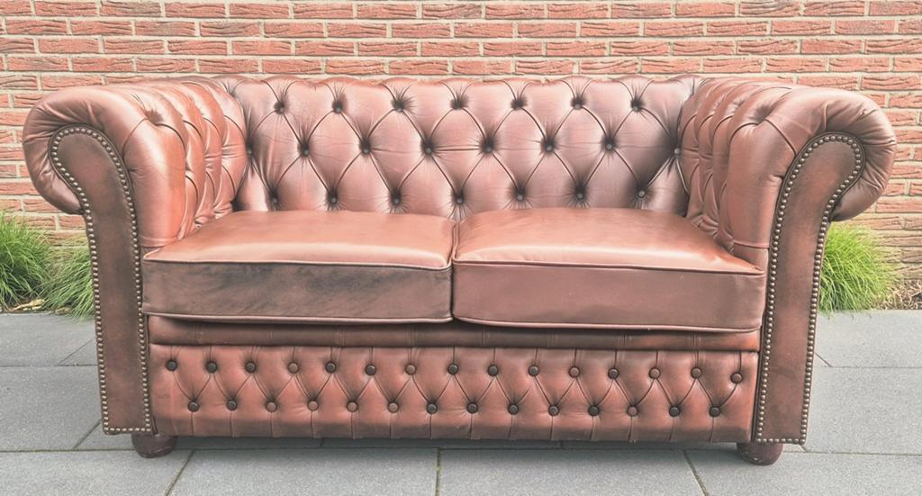 Chesterfield bank chocolade bruin, Ophalen of Verzenden