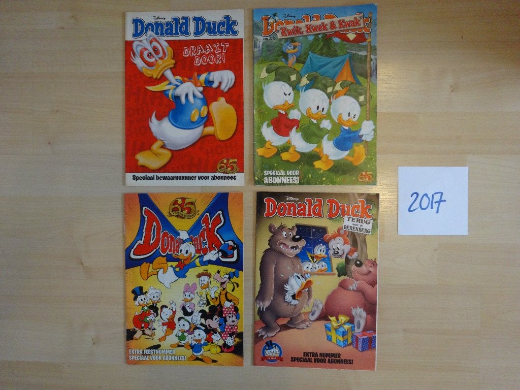 4x Donald Duck bewaarnummer jaargang 2017, Meerdere stripboeken, Ophalen of Verzenden, Zo goed als nieuw