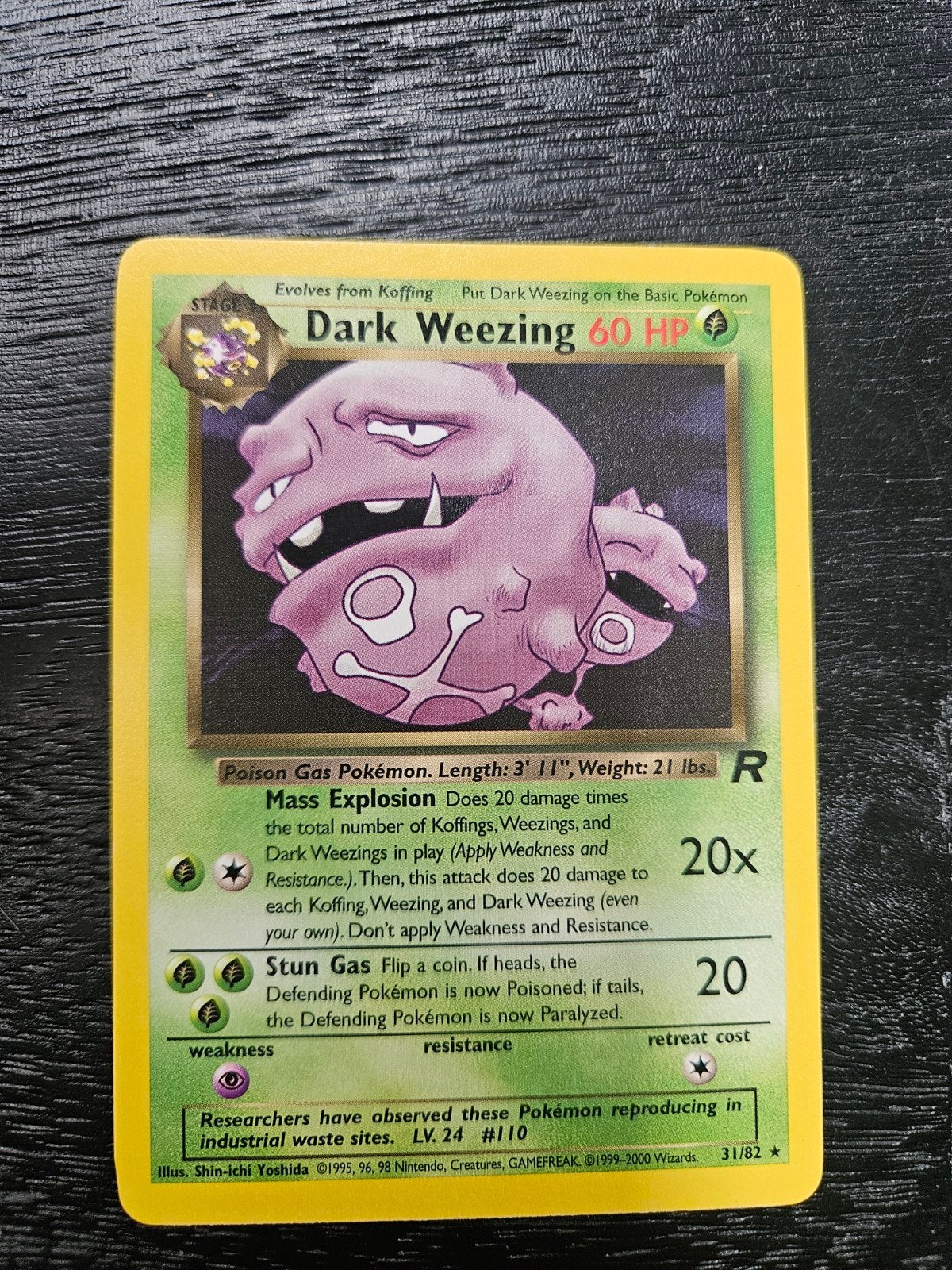 Dark Weezing #14 Pokemon Team Rocket, Ophalen of Verzenden, Zo goed als nieuw, Losse kaart
