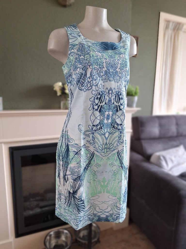 Senso mint blauwe jurk NL 38 M, Maat 38/40 (M), Senso, Zo goed als nieuw, Knielengte