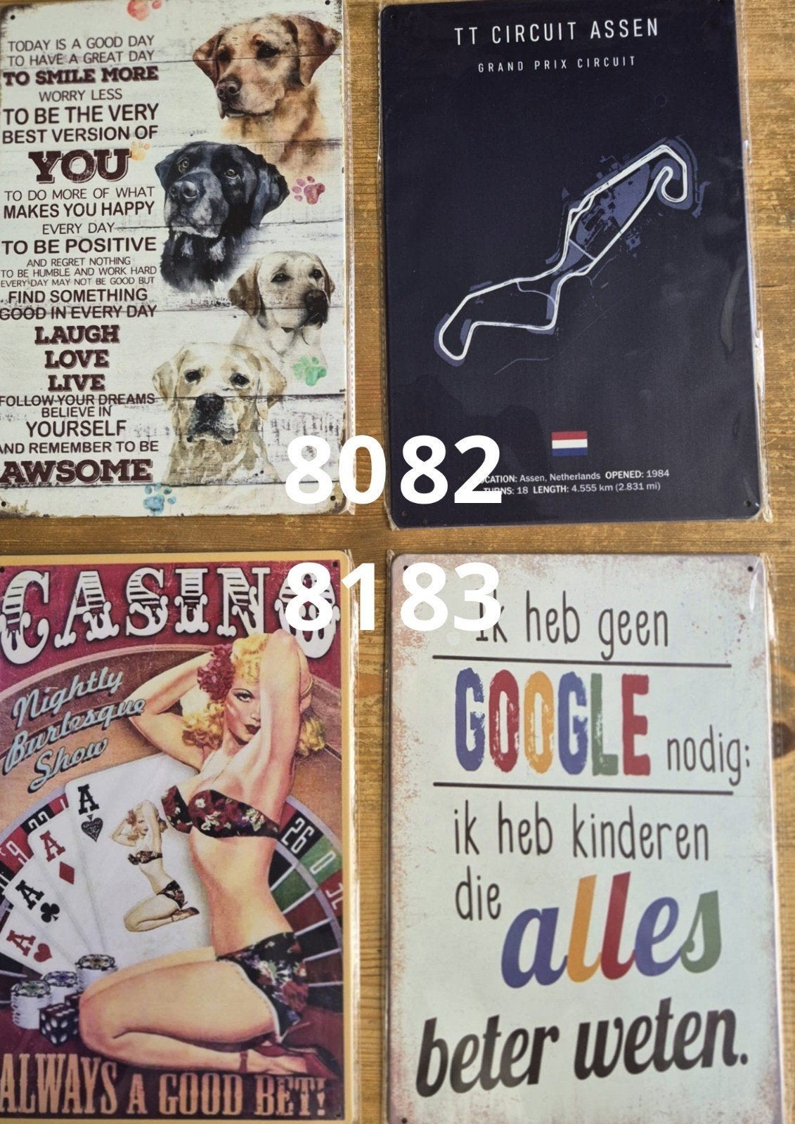 Metalen Wandborden - Diverse Designs en Teksten, Metaal, Nieuw, Ophalen of Verzenden, Reclamebord