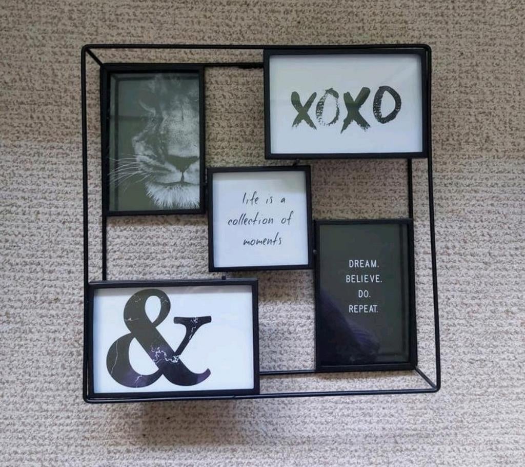 Foto collagelijst metaal 32x32, Huis en Inrichting, Woonaccessoires | Lijsten, Ophalen, Minder dan 50 cm, Gebruikt, Minder dan 50 cm