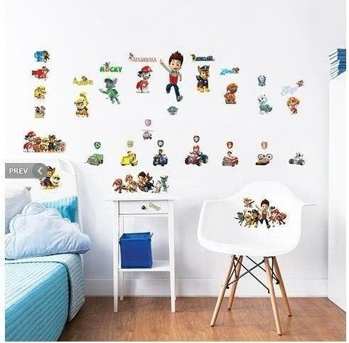 41 Paw Patrol Muurstickers - Walltastic, Ophalen of Verzenden, Nieuw