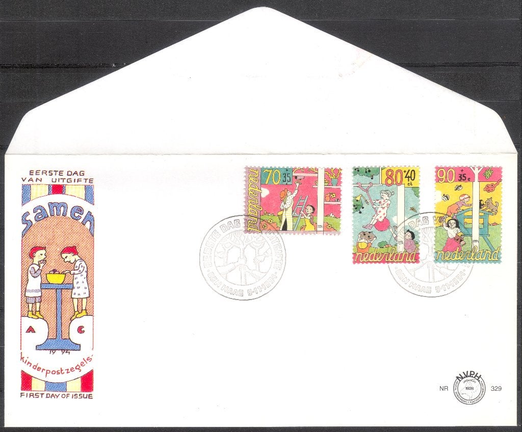 E329 - kind 1994 - samen spelen, Verzenden, Nederland