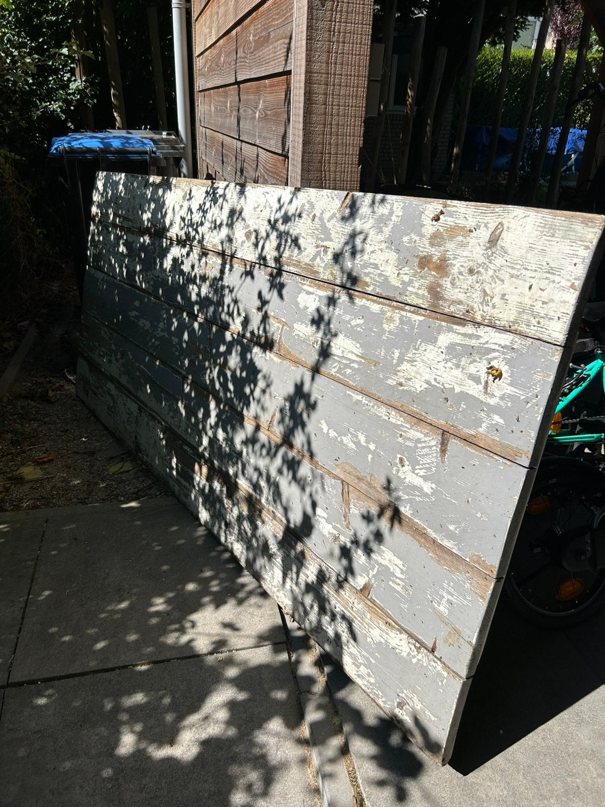 Gratis! Steigerhouten tafelblad, Antiek en Kunst, Ophalen