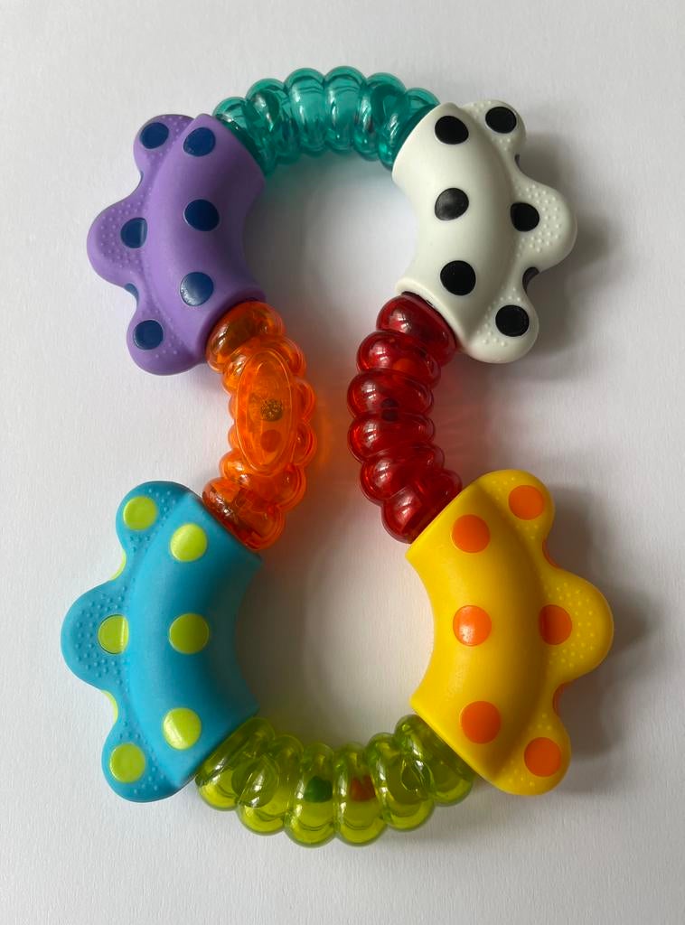 Te koop Playgro Rammelaar Click Twist Rattle Multi, Ophalen, Zo goed als nieuw, Rammelaar