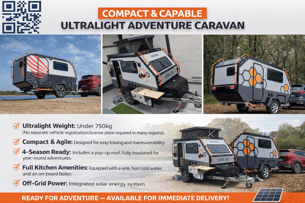 ⚡Off-Road Caravan| <750kg | 4-Seiz | Vol Opties | DEScampers, Caravans en Kamperen, Caravans, Overige merken, Rondzit, Bedrijf