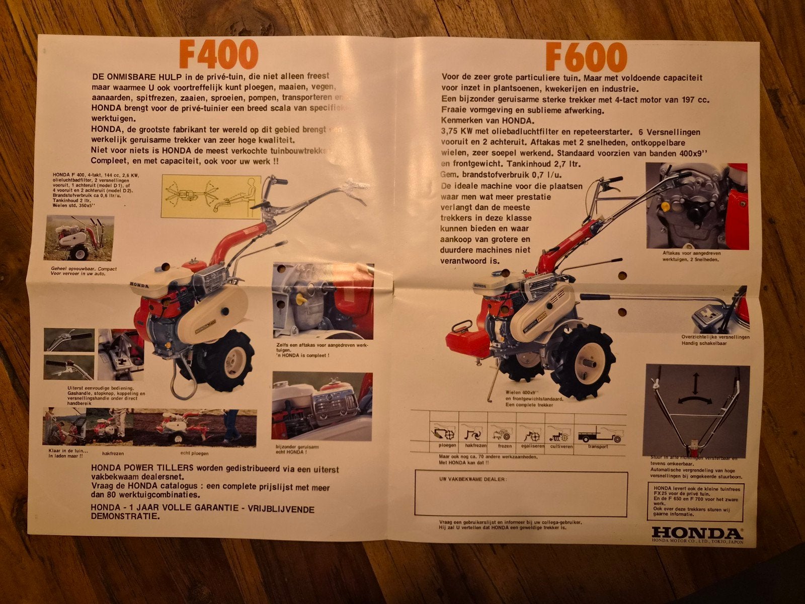 folder Honda F400 F600 frees, Ophalen of Verzenden