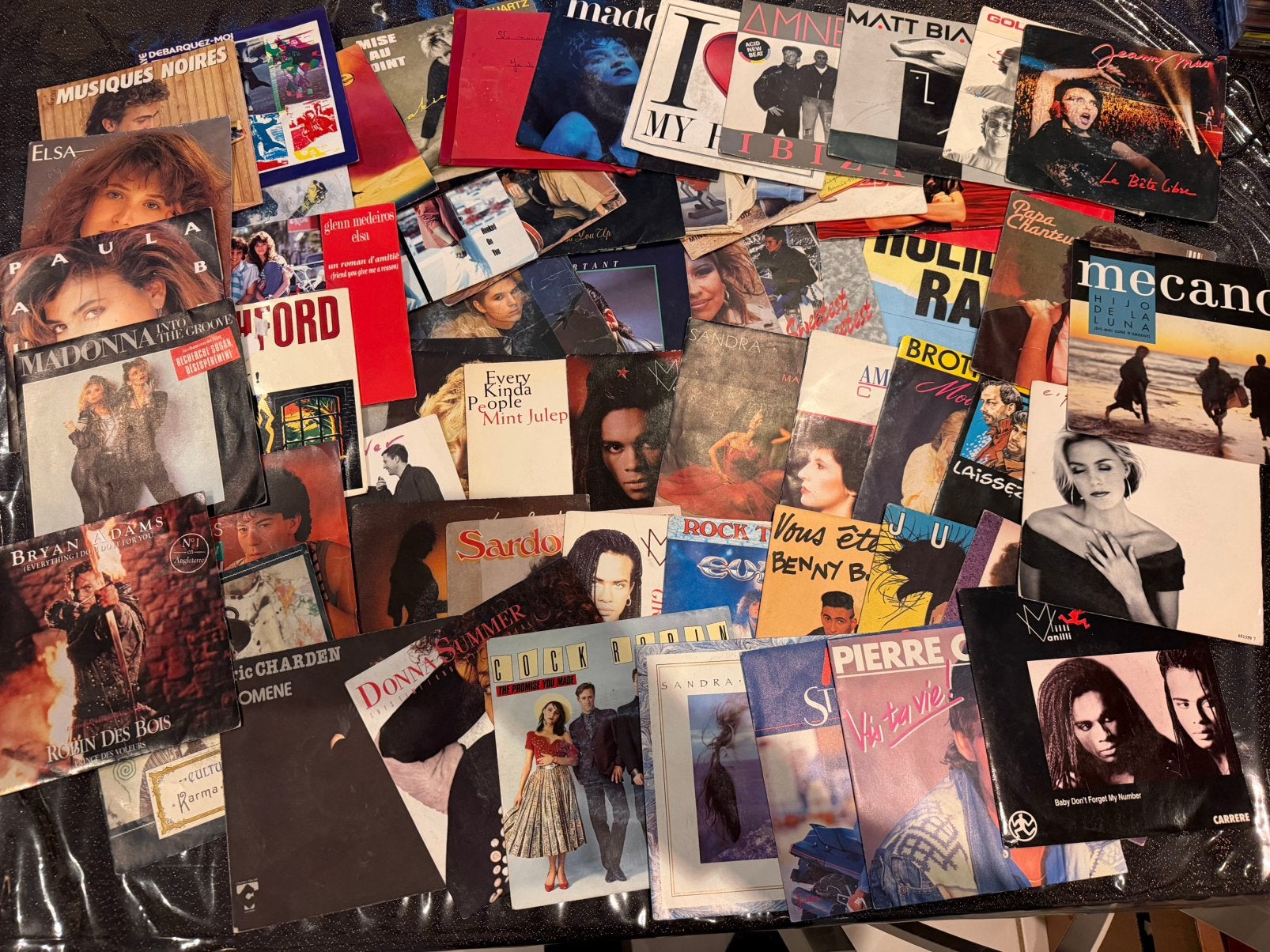 Ongeveer 60 vintage Single plaatjes jaren 80 en jaren 90, Ophalen of Verzenden, Zo goed als nieuw, Thorens