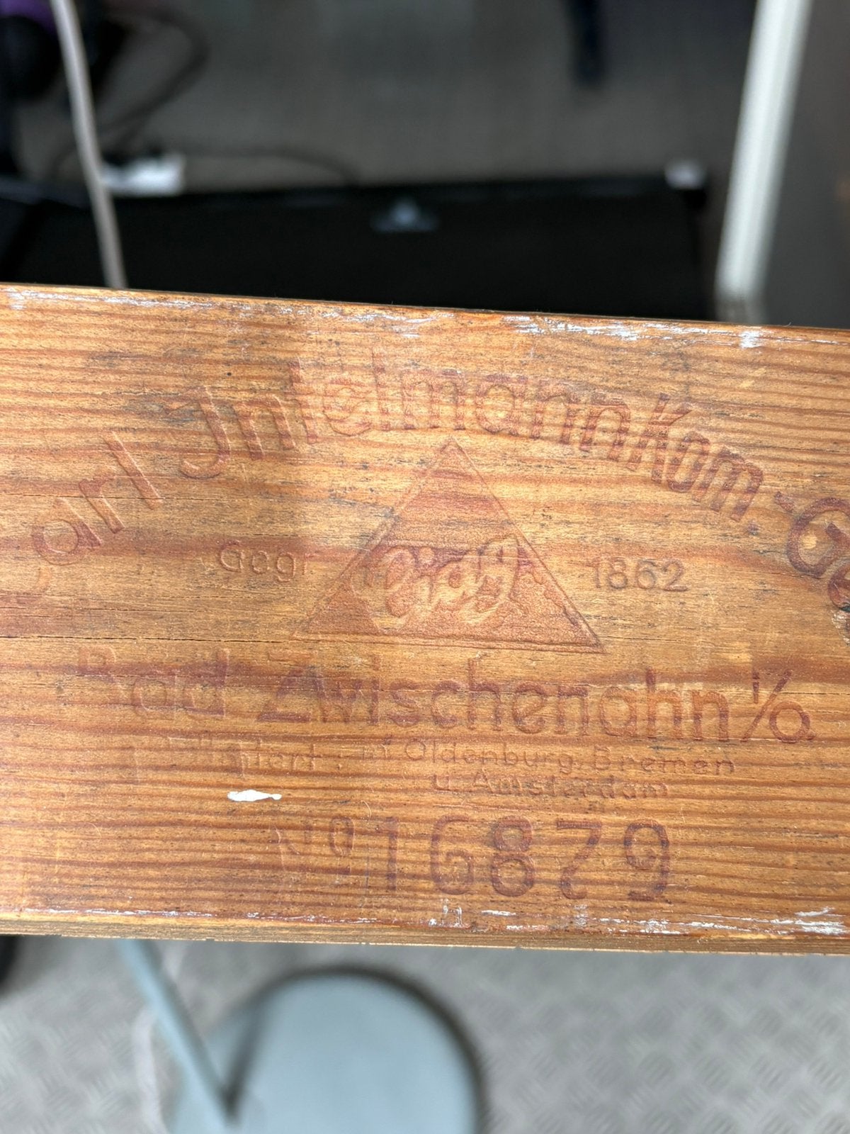 Sigaren-Mal ( plank ) dubbel, Ophalen, Gebruikt, Hout