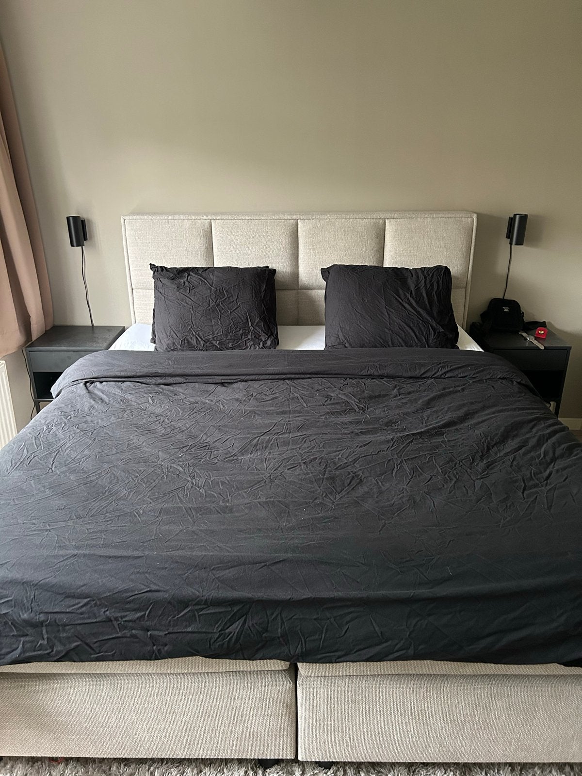 IKEA NYMÅNE wandlampen met schakelaar en dimbare lampen, Bedlamp, Zwart, IKEA, Overige fittingen