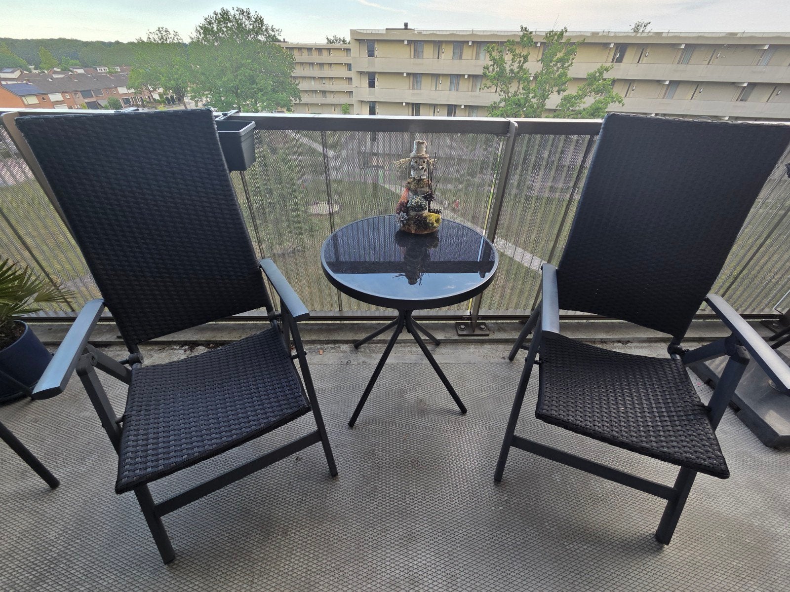 Mooi tuin of balkon set, zwart., Ophalen, Kunststof