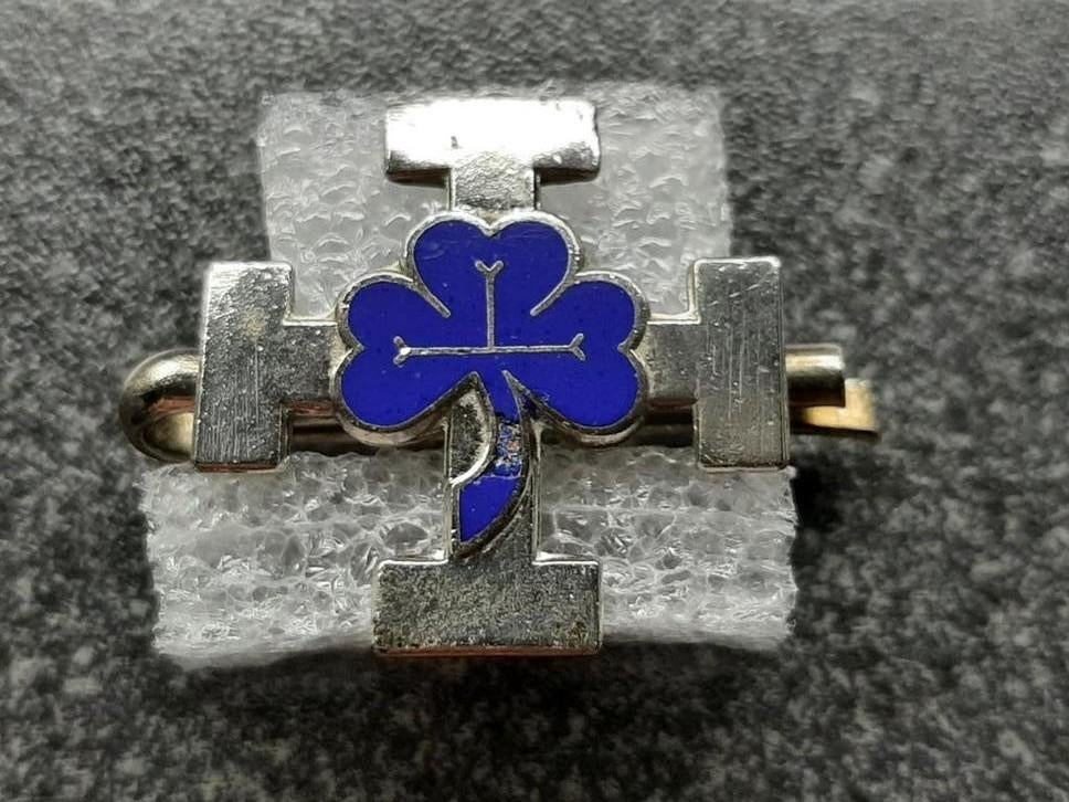 Scouting   embleem  /   25 x 25 mm., Ophalen of Verzenden, Zo goed als nieuw, Embleem, Speld of Insigne